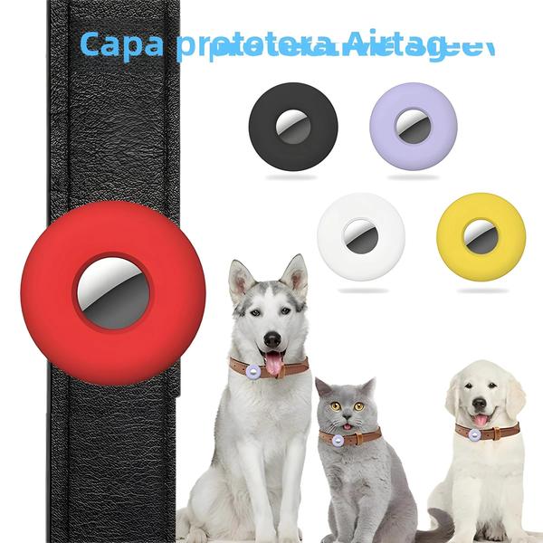 Imagem de Capa Protetora de Silicone para AirTag - Coleira de Cachorro, Gato e Outros Animais