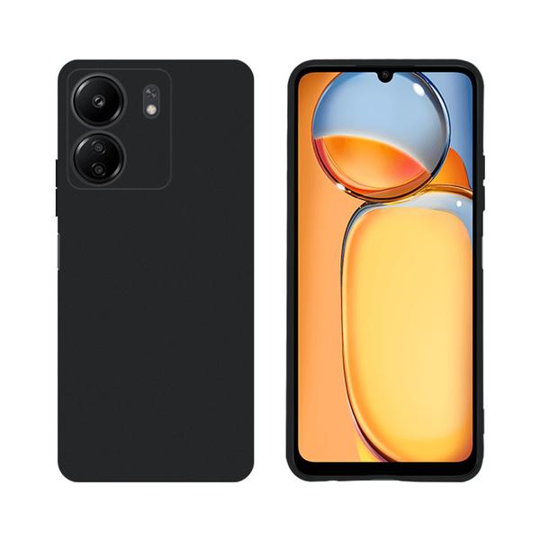 Imagem de Capa protetora de silicone para smartphone xiaomi redmi 13c, preto