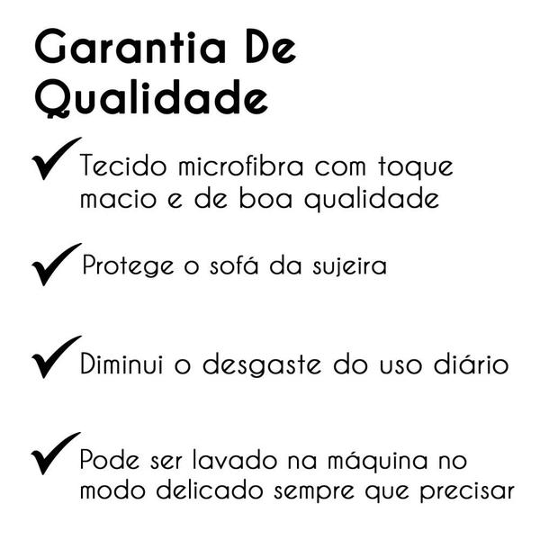 Imagem de Capa Protetora De Sofá Microfibra Com Babado 2 Lugares Dalia - Preto