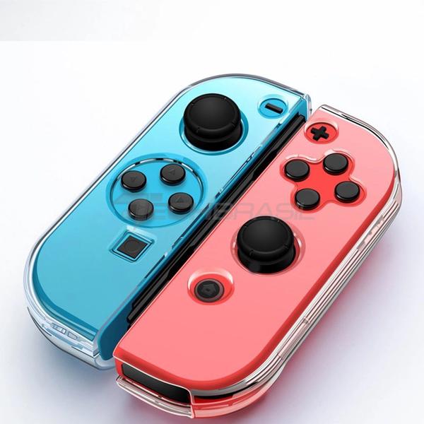 Imagem de Capa Protetora Dock Flip Case Para Nintendo Switch Oled Joy-con Removível Transparente Branca