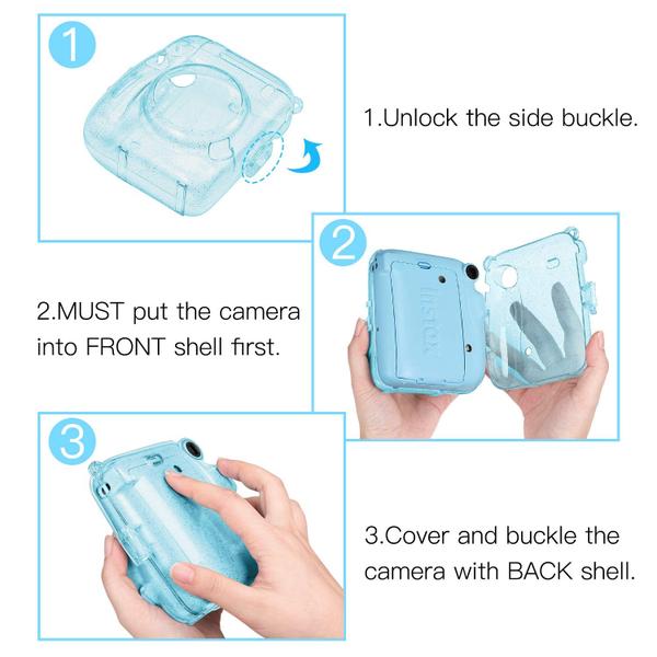 Imagem de Capa Protetora Fintie para Fujifilm Instax Mini 11 - Case Transparente com Alça Removível