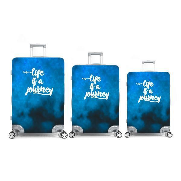 Imagem de Capa Protetora Mala Viagem Life is a journey Azul e Preto