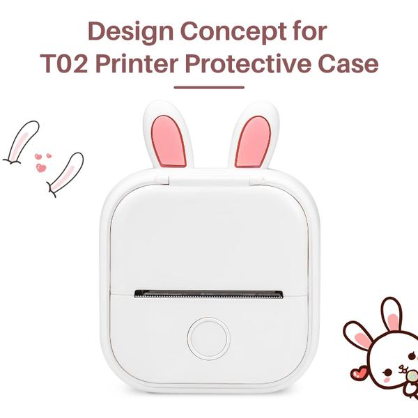 Imagem de Capa protetora Memoking T02 Bunny Ears Silicone Branca