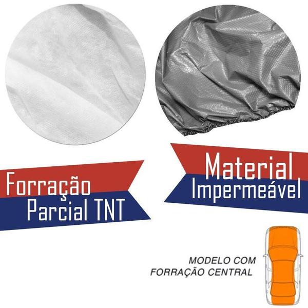 Imagem de Capa Protetora para Cobrir Carro 100% Impermeável com Forro Central e Elástico Cinza