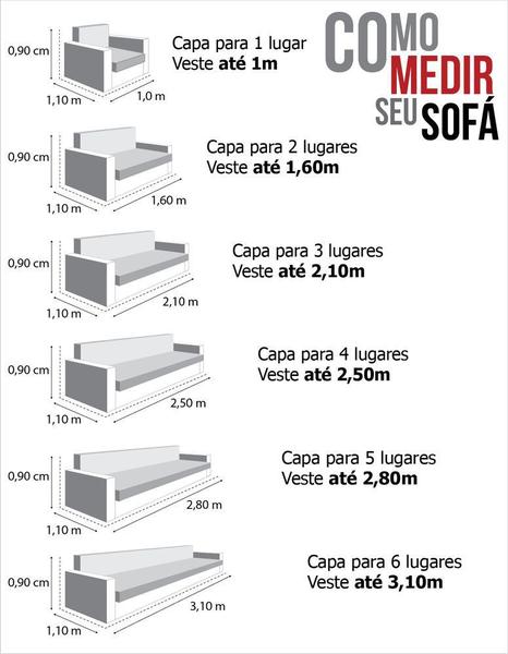 Imagem de Capa Protetora para Sofá de 2 Lugares em Gorgurão