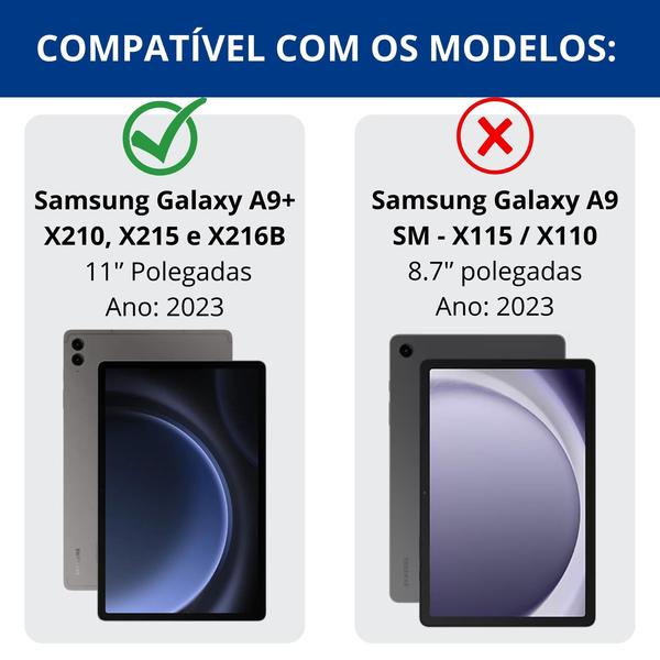 Imagem de Capa Protetora Para Tablet Galaxy A9 Plus 11'' 2023 + caneta