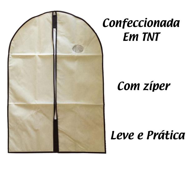 Imagem de Capa Protetora TNT P/ Roupas Vestido Terno Jaqueta Camisa 90x60