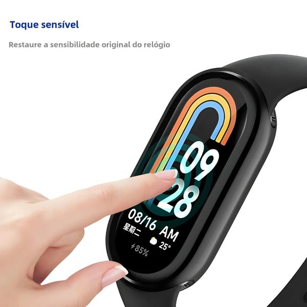 Imagem de Capa Protetora TPU para Xiaomi Mi Band 8 - Proteção Total de Tela e Caixa