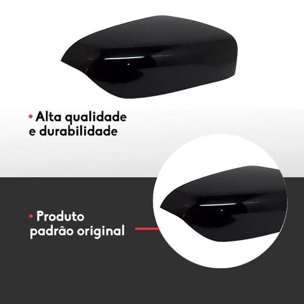 Imagem de Capa Retrovisor Onix Plus 2020 a 22 Preto Piano C Furo Dir