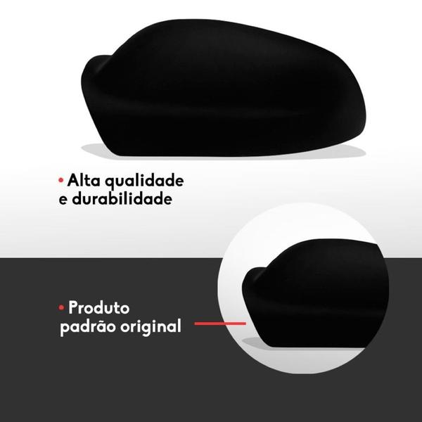 Imagem de Capa Retrovisor VW Fox 2003 04 05 06 07 Lado Esquerdo Preta