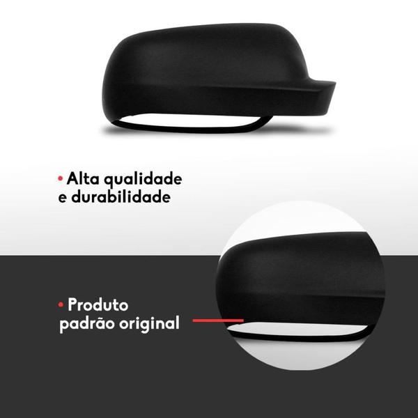 Imagem de Capa Retrovisor VW Gol 2003 04 Lado Direito Preta