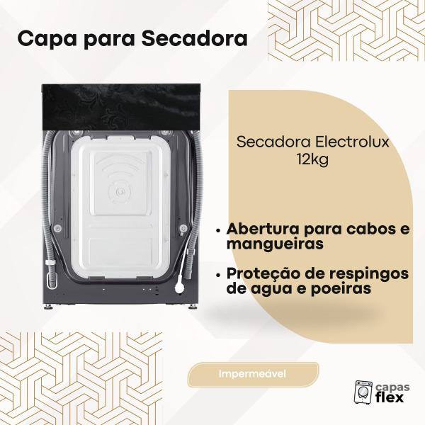 Imagem de Capa secadora electrolux 12kg transparente flex