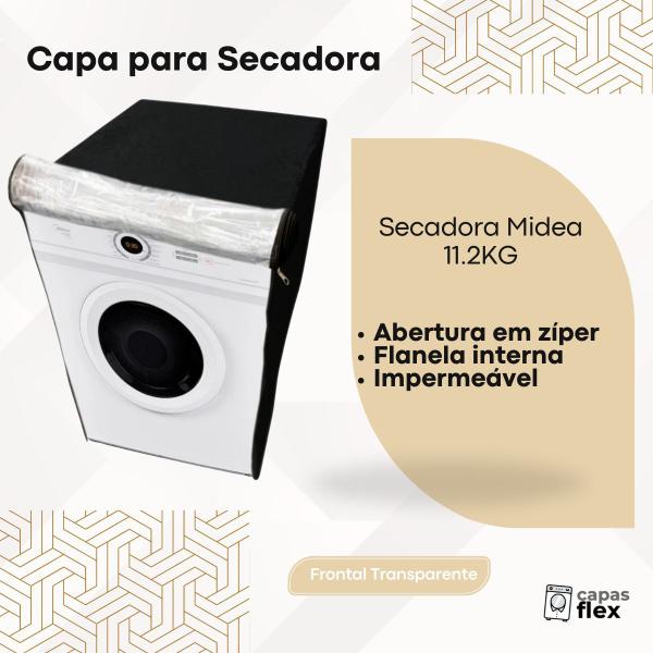 Imagem de Capa secadora midea 11.2kg transparente flex