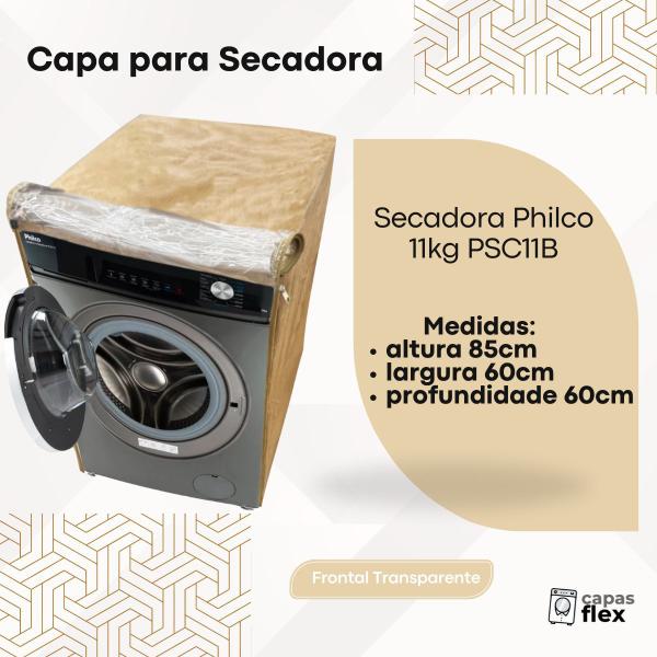 Imagem de Capa secadora philco 11kg psc11b transparente flex