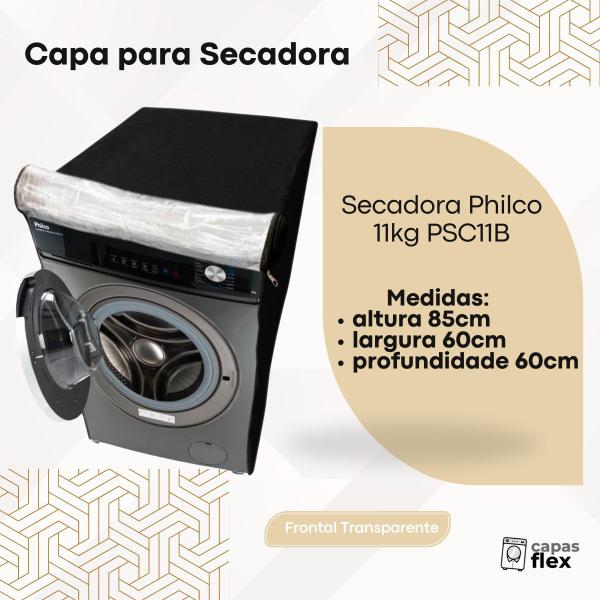 Imagem de Capa secadora philco 11kg psc11b transparente flex