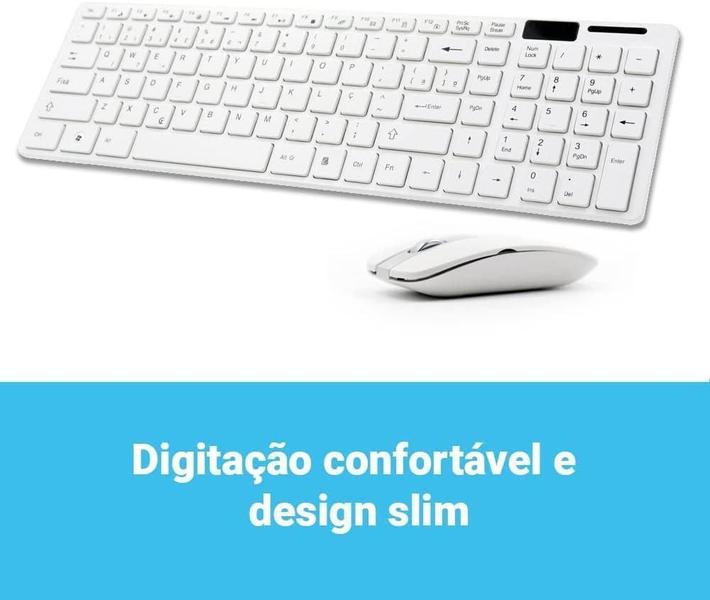 Imagem de Capa Silicone Inclusa: Kit Teclado E Mouse Sem Fio Wireless