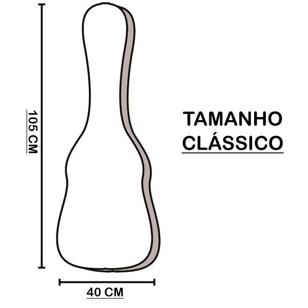 Imagem de Capa simples p/ violão clássico giannini c/ suporte mxt mx-40b