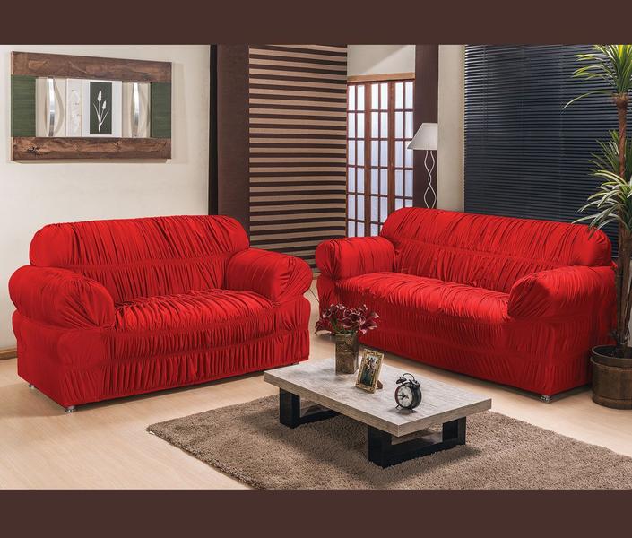 Capa Sofá Grande Malha Elasticada Grossa 2 e 3 Lugares - HomeDecor Imagem de Capa Sofá Grande Malha Elasticada Grossa 2 e 3 Lugares