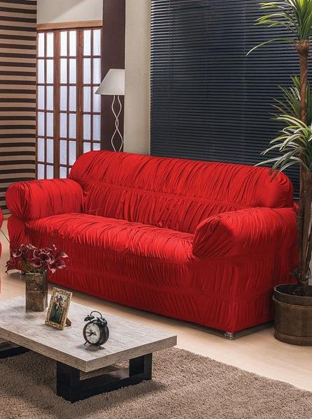 Capa Sofá Grande Malha Elasticada Grossa 2 e 3 Lugares - HomeDecor Imagem de Capa Sofá Grande Malha Elasticada Grossa 2 e 3 Lugares
