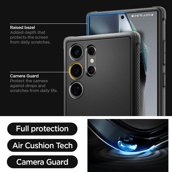 Imagem de Capa Spigen Rugged Armor para Galaxy S24 Ultra Matte Black