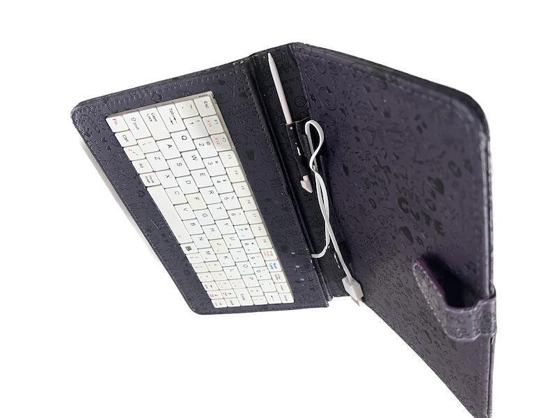 Imagem de Capa Suporte Case com teclado p/ Tablet Samsung Galaxy de 7 a 8 polegadas