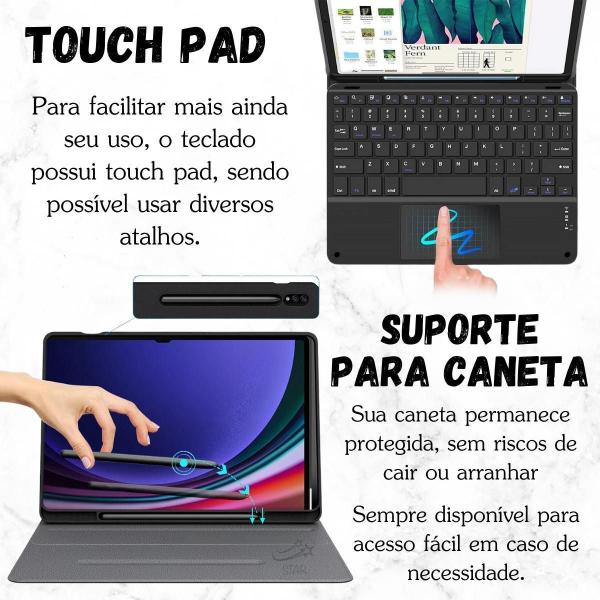 Imagem de Capa Teclado Galaxy Tab S9Fe Plus X616 X610 ul Claro