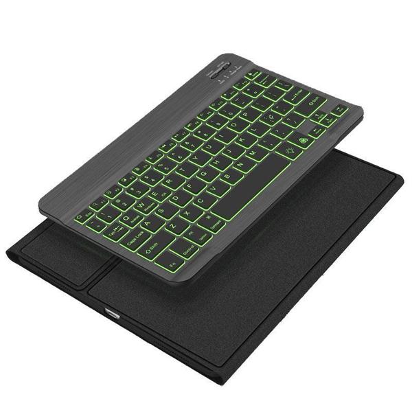 Imagem de Capa Teclado Retroiluminado Mouse Bluetooth iPad 8ª 10.2 Pel