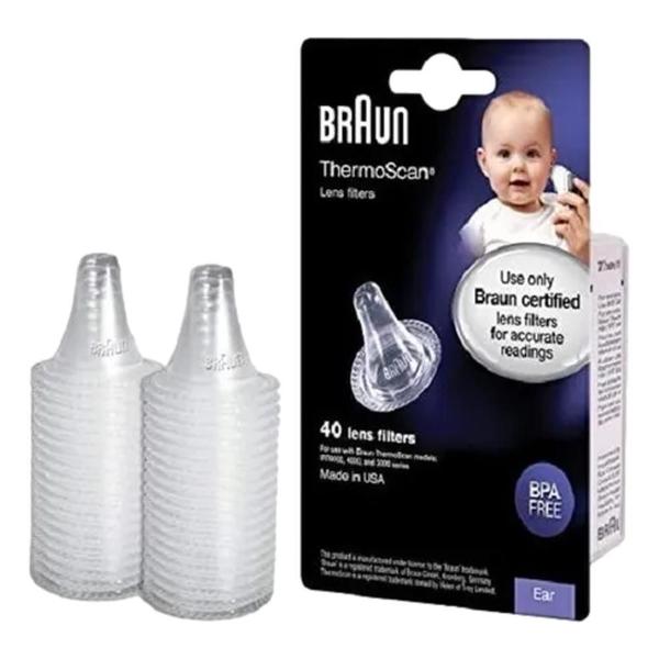Capa Termômetro Infantil Ouvido Digital Braun 40 Unidades Imagem de Capa Termômetro Infantil Ouvido Digital Braun 40 Unidades
