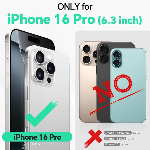 Imagem de Capa tipo carteira de telefone TUCCH para iPhone 16 Pro com bloqueio de RFID