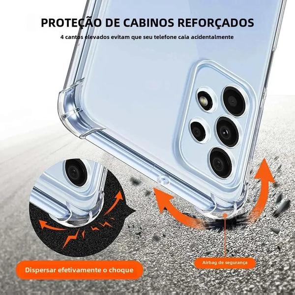 Imagem de Capa Transparente Luxuosa e Anti-Choque para Samsung A52, A72, A53, A73, A33, A13, A24 e A34