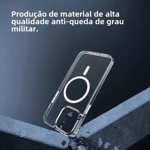 Imagem de Capa Transparente MagSafe para iPhone 15/14/13/12/11 Pro Max - Carregamento Sem Fio