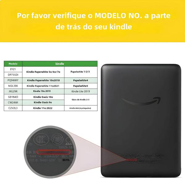 Imagem de Capa Transparente para Kindle Paperwhite, Oasis e Todas as Gerações