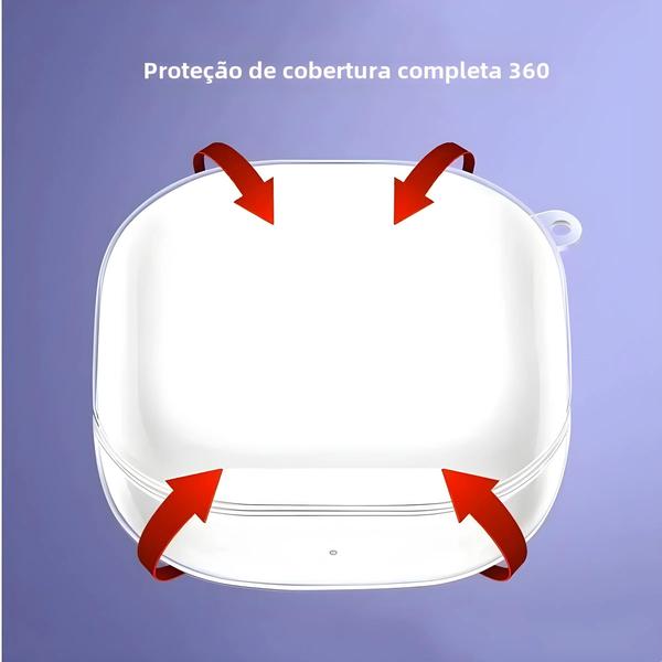 Imagem de Capa Transparente para Samsung Galaxy Buds 2 Pro - Proteção para Fones de Ouvido