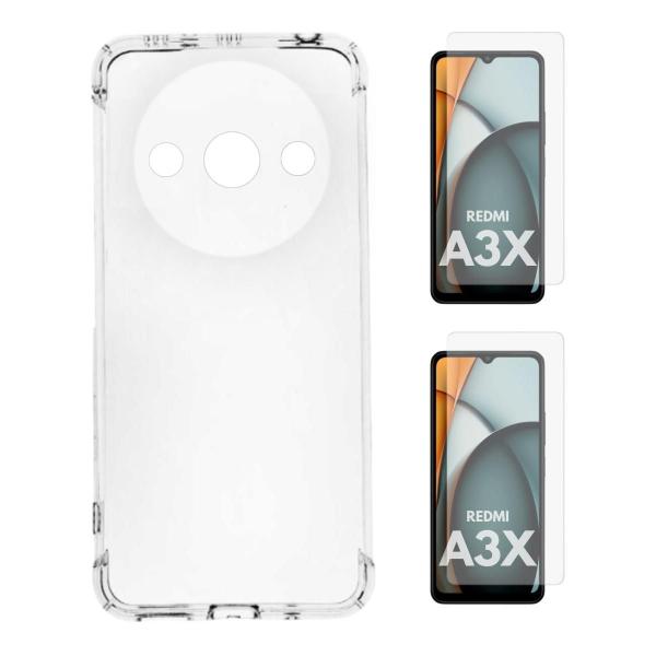 Imagem de Capa Transparente Para Xiaomi Redmi A3x + 2 Película Vidro