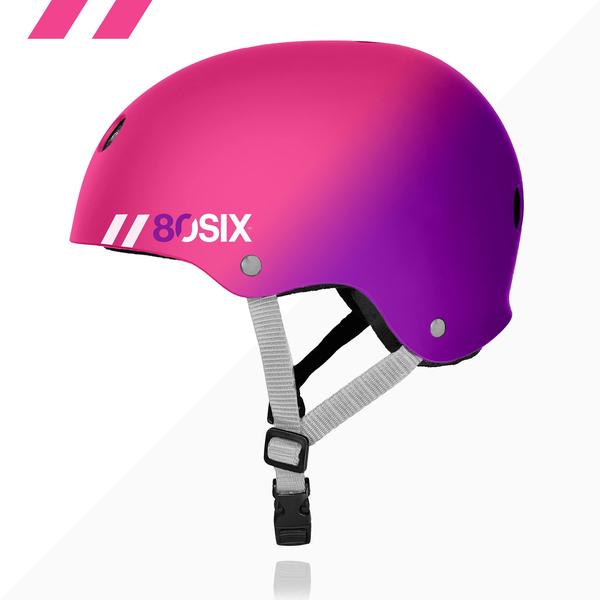 Imagem de Capacete 80Six Dual Certified para crianças, bicicleta, skate, scooter rosa