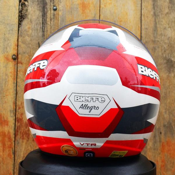 Imagem de Capacete Aberto Bieffe Allegro Vtr Vermelho Oculos Moto