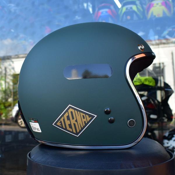 Imagem de Capacete Aberto Bieffe B45 Eternal Verde Fosco Custom