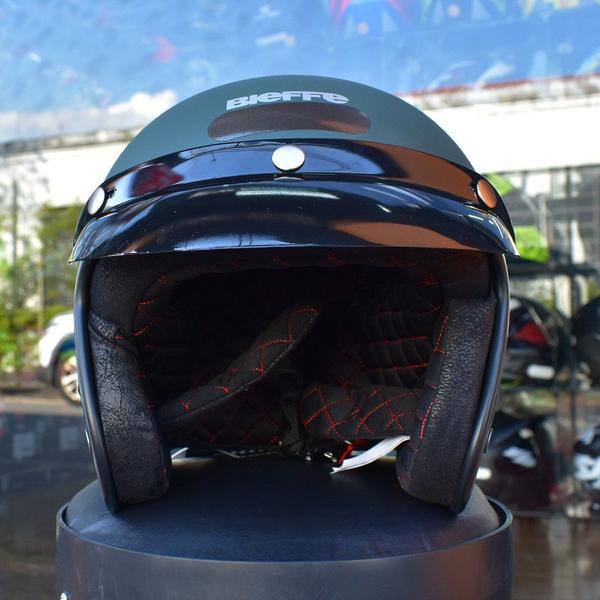 Imagem de Capacete Aberto Bieffe B45 Eternal Verde Fosco Custom