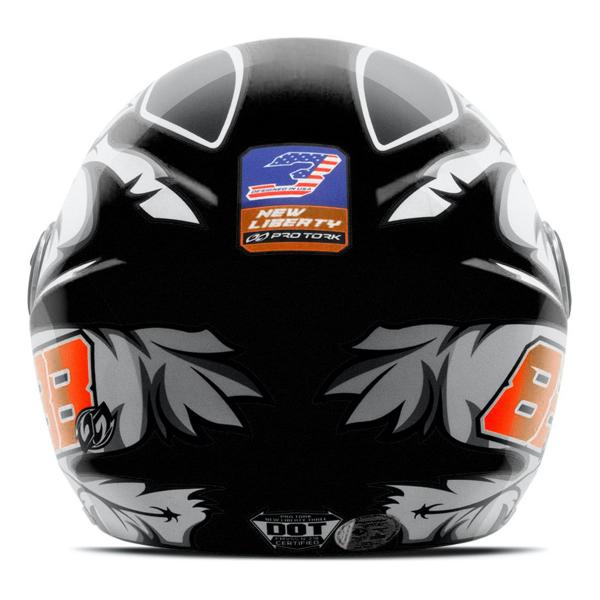 Imagem de Capacete Aberto De Moto Feminino E Masculino New Liberty Three Preto Brilhante GP 88 Pro Tork