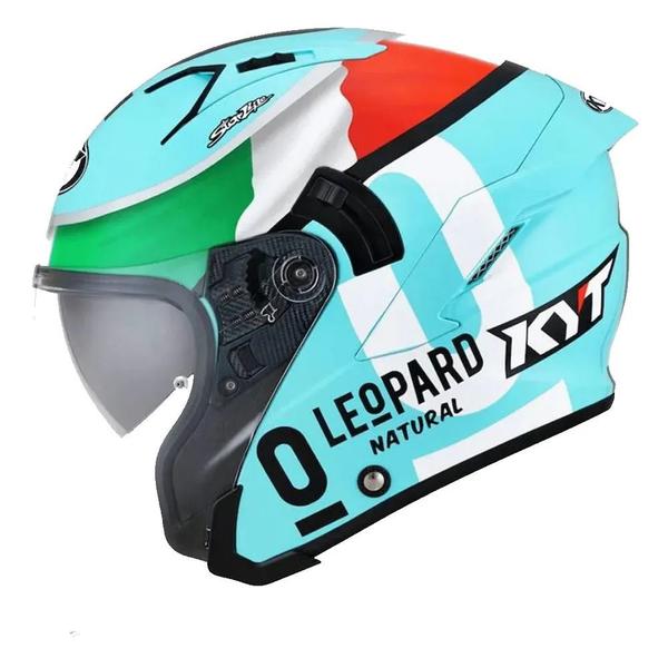 Imagem de Capacete Aberto KYT Nf-J Dennis Foggia Italia Azul Moto