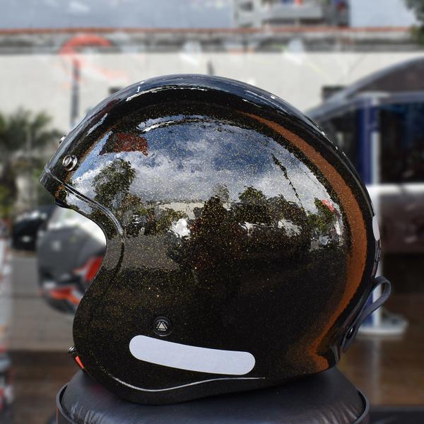 Imagem de Capacete Aberto Ls2 Spitfire OF599 Disco Preto Custom Retro