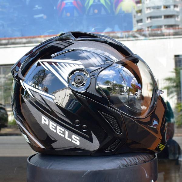 Imagem de Capacete Aberto Masculino Peels Mirage Living Prata Moto