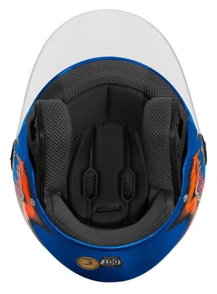 Imagem de Capacete Aberto New Liberty 3 Coyote Protork Motoboy Azul