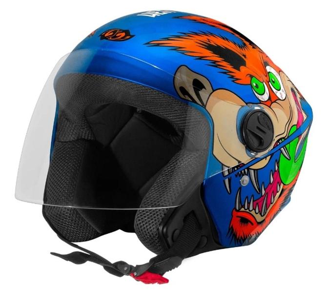 Imagem de Capacete Aberto New Liberty 3 Coyote Protork Motoboy Azul