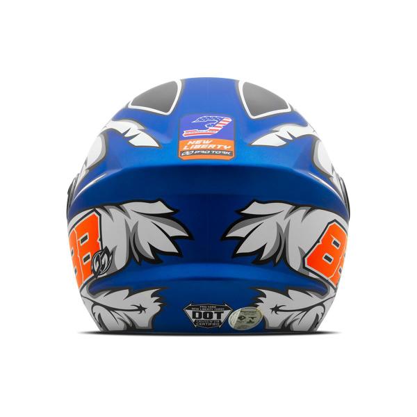 Imagem de Capacete Aberto New Liberty Three Gp 88 Fosco Vis. Fumê Preto Azul Vários Tamanhos