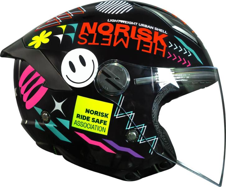 Imagem de Capacete Aberto Norisk Neo Buddy Orion Free Preto/branco