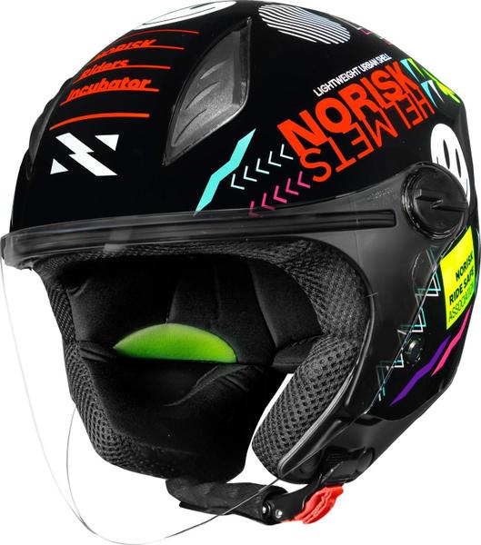 Imagem de Capacete Aberto Norisk Neo Buddy Orion Free Preto/branco