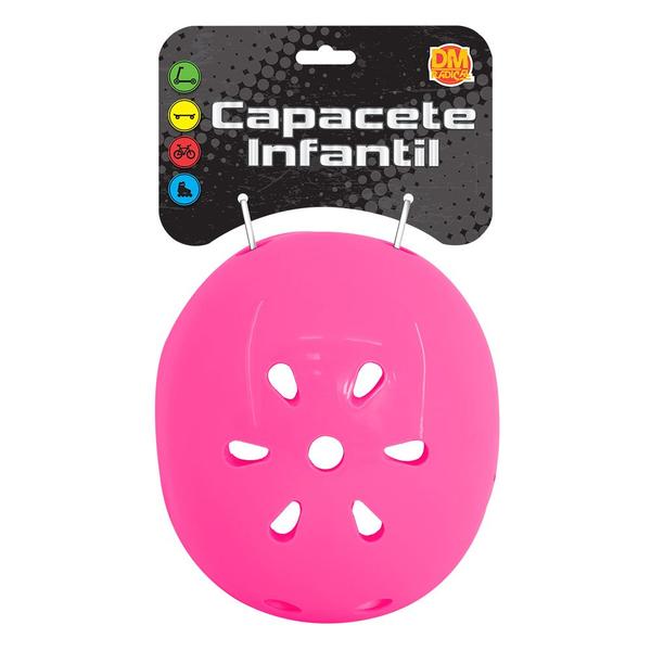 Imagem de Capacete Acolchoado Infantil Ajustável Rosa Dm Toys - Tam. M