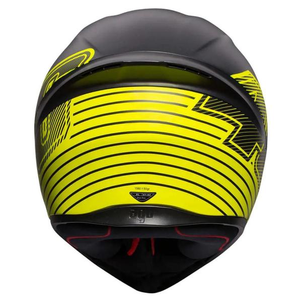 Imagem de Capacete AGV K1 Edge Preto/Amarelo Tamanho 53-54