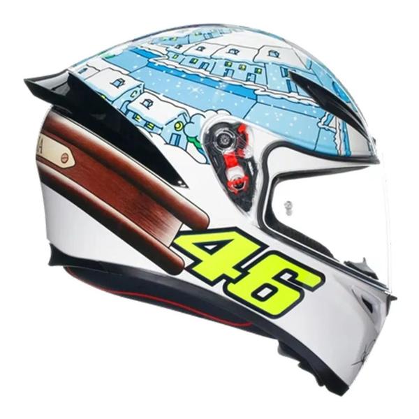 Imagem de Capacete AGV K1S Rossi Winter Azul Esportivo Moto Masculino